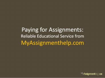 Assignment Services